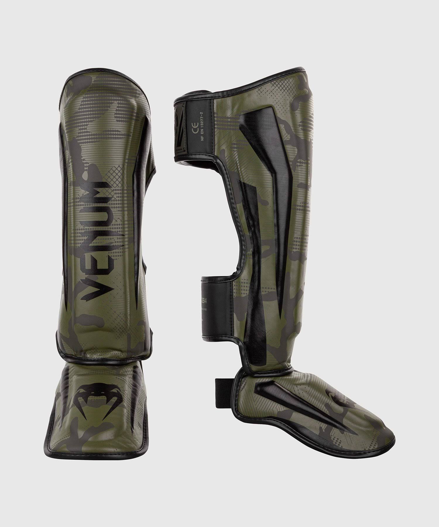 Venum Elite Shin Guards - Khaki Camo - L