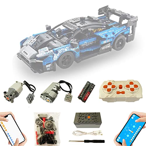Super Motor and Remote Control and Light Upgrade Kit for Lego Technic Fast and Furious Dom's Dodge Charger 42111, Compatible with Lego 42111(Model not Included)