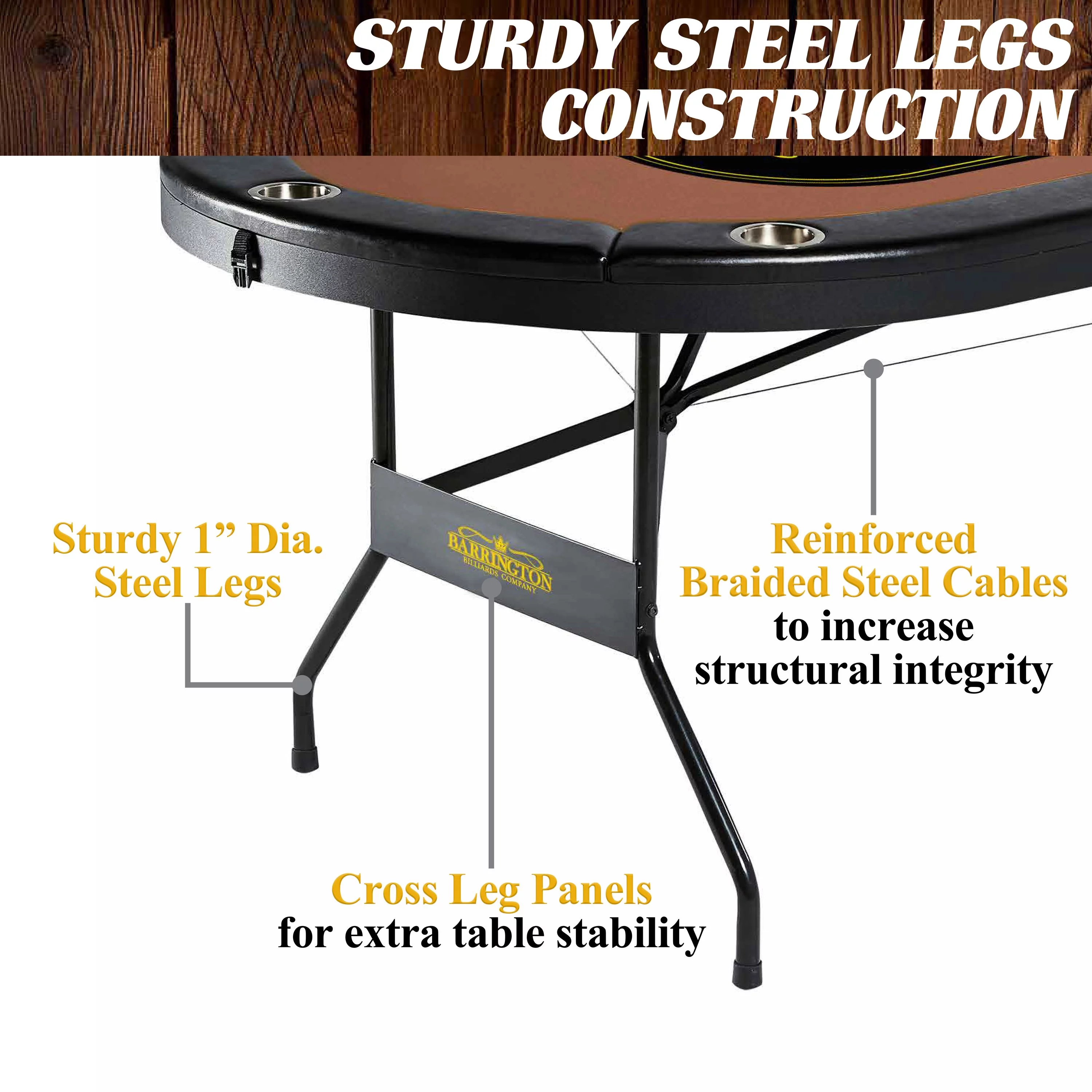Barrington 10-Player Poker Table, No Assembly Required