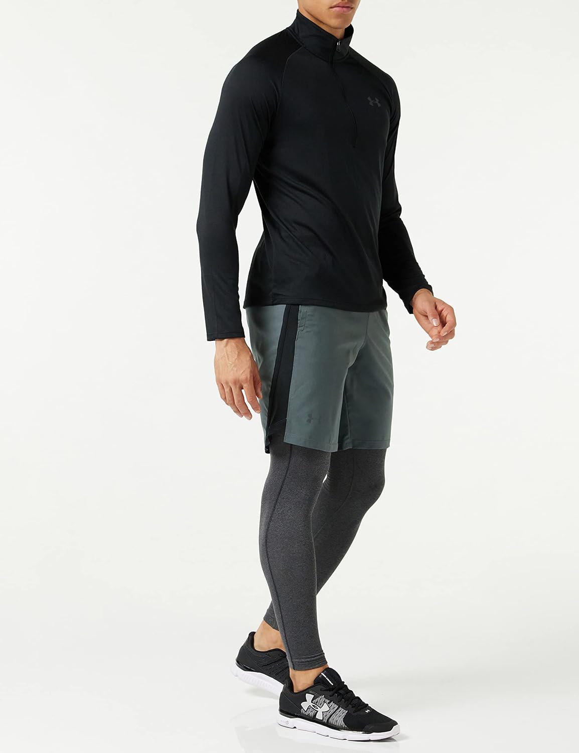 Under Armour Men's UA Tech™ ½ Zip Long Sleeve MD Black