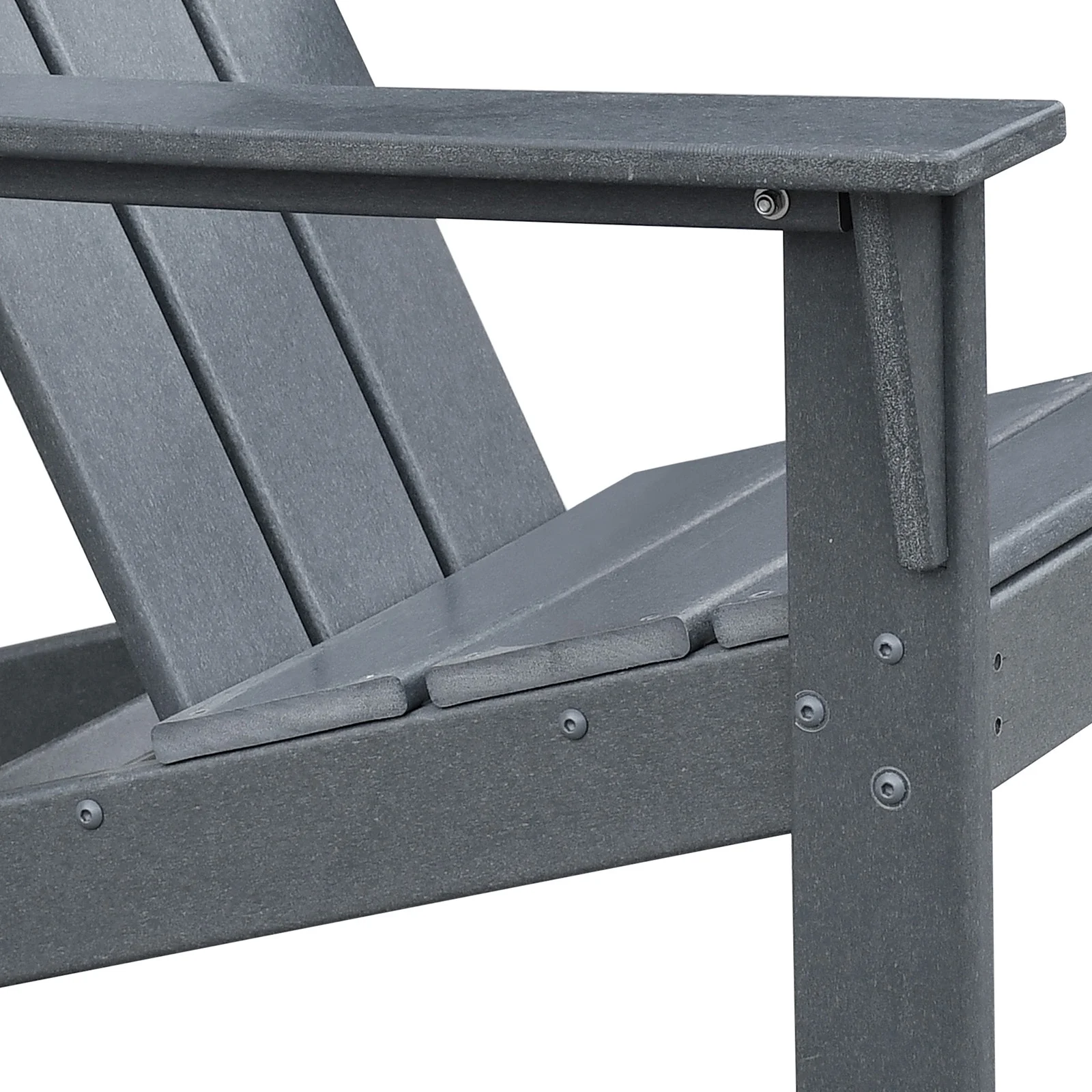 ATR ART to REAL Outdoor Patio HDPE Resin Adirondack Chair,Dark Grey