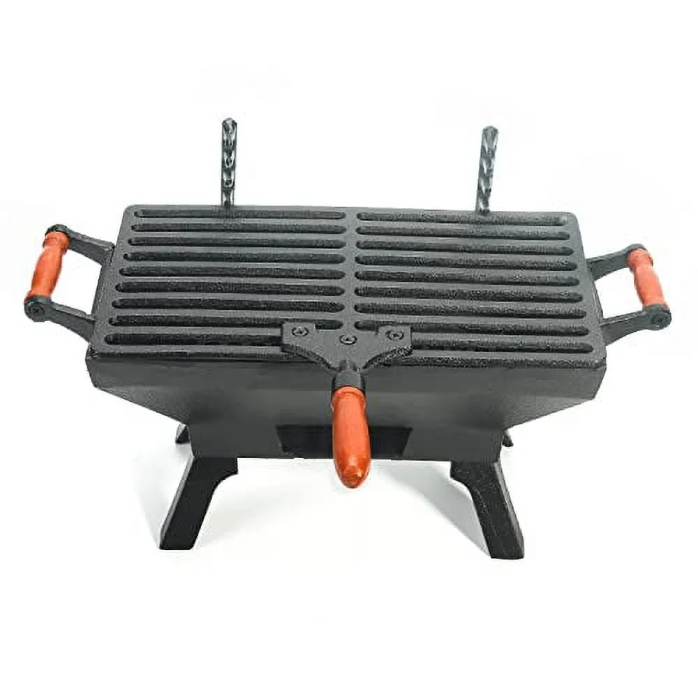 Sungmor Small Cast Iron Charcoal Grill Stove w/ 12