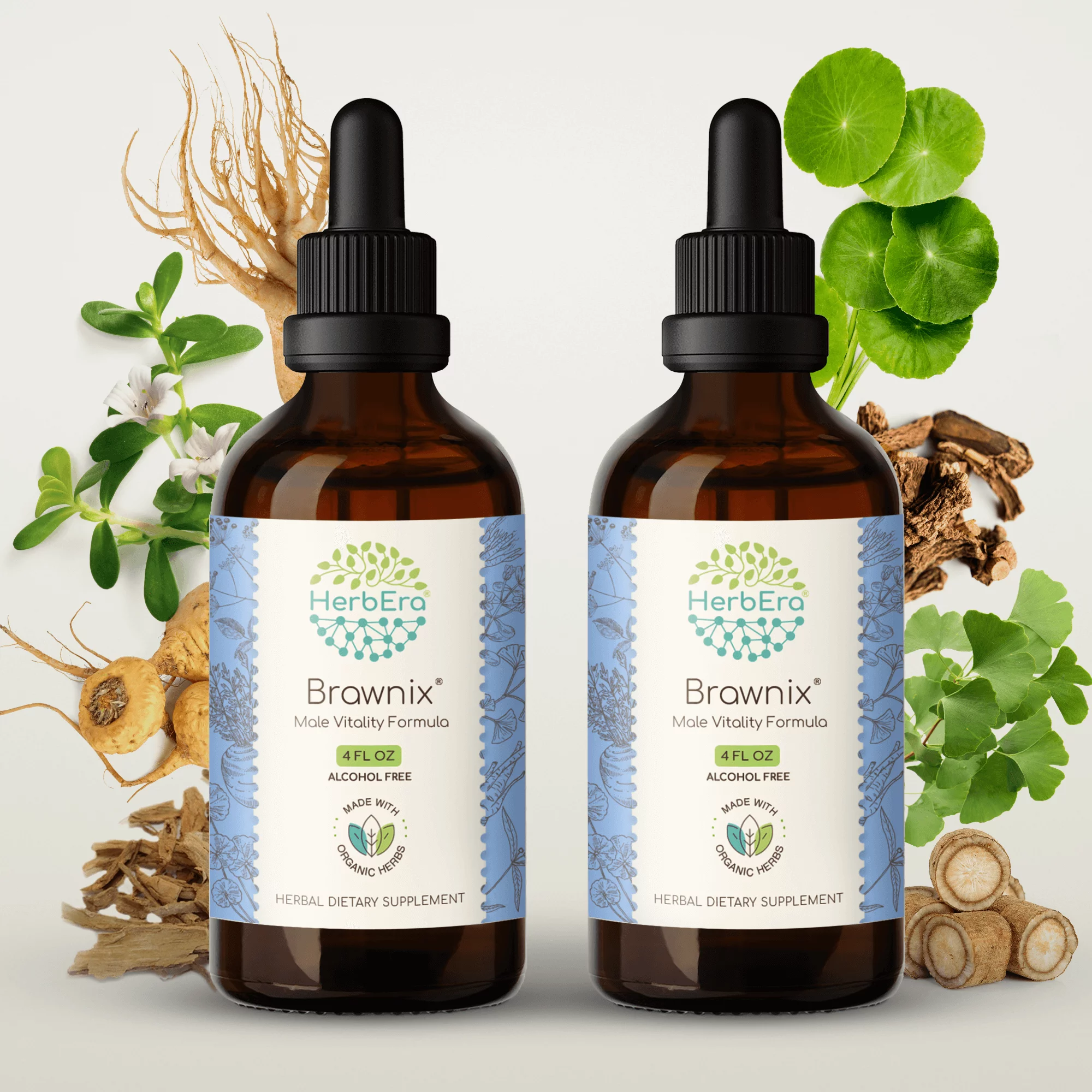 Brawnix Alcohol-FREE Extract Tincture. Male Vitality Formula 2x4 oz