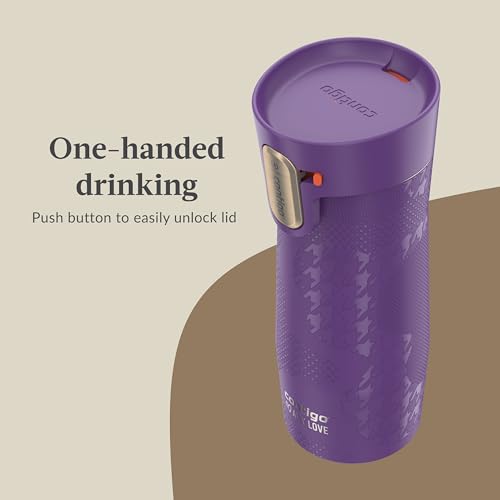 Contigo AUTOSEAL West Loop Vacuum-Insulated Stainless Steel Travel Mug with Easy-Clean Lid 20 oz Sake