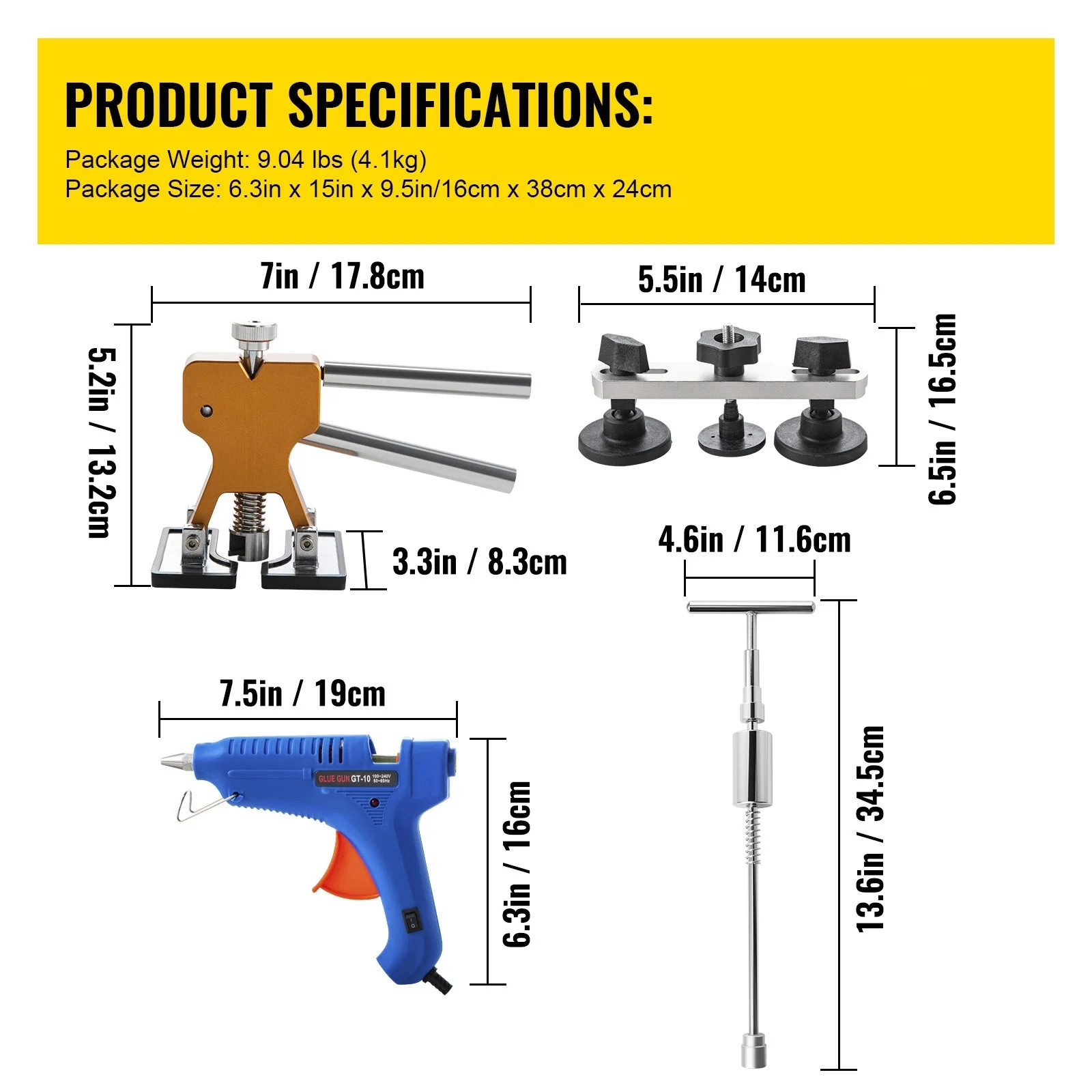 BENTISM Paintless Dent Repair Tools Hail Damage Remover 60 Pcs Body Dent Removal