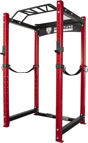 Power Rack Squat Stand, 1000 Pound Capacity 3“ x 3” for Home & Garage Gym with J-Hooks, Multiple Styles