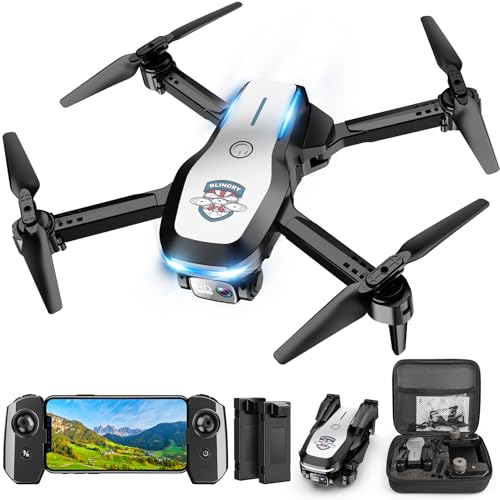 Drone with Camera 1080P FPV Foldable Drone for Beginners, Mini Drone with Altitude Hold, One Key Take Off/Land, Trajectory Flight, 3D Flip, 3 Speeds, Gravity Control,Toys for Boys Girls X61