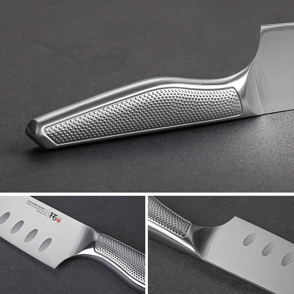 TURWHO 7inch Santoku Knife German 1.4116 Stainless Steel Knives Kitchen Knifen with Handle