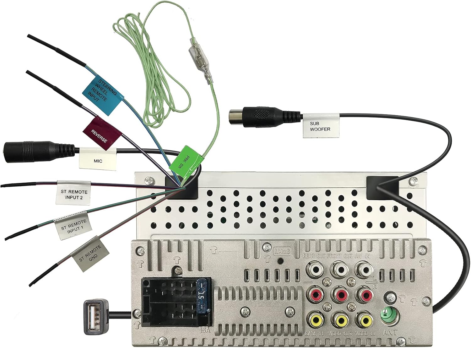 KENWOOD DMX125BT 6.8 Inch LCD Touchscreen Digital Media Car Stereo, Bluetooth Audio and Hands Free Calling, Double Din, USB, Rear Camera Input, AM/FM Radio