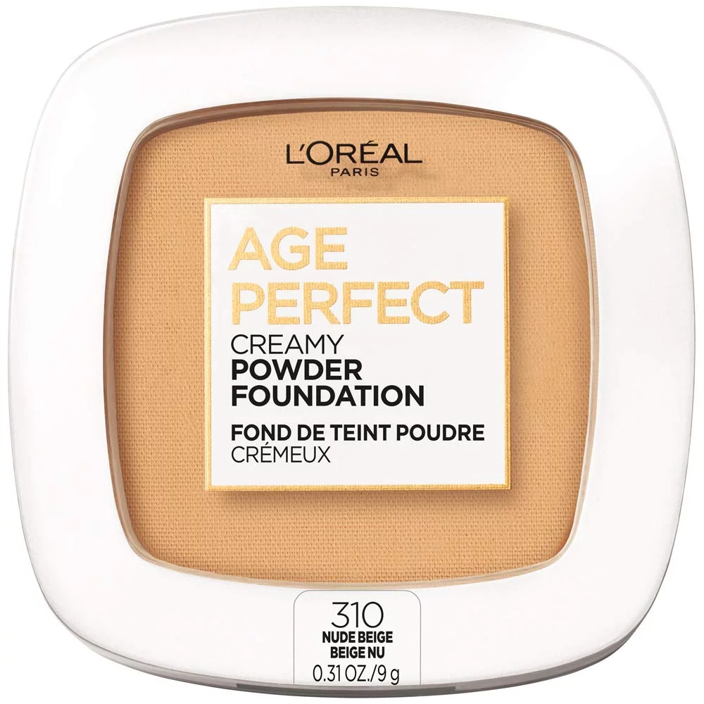 Loreal Paris Age Perfect Creamy Powder Foundation Compact, 310 Nude Beige, 0.31 Ounce