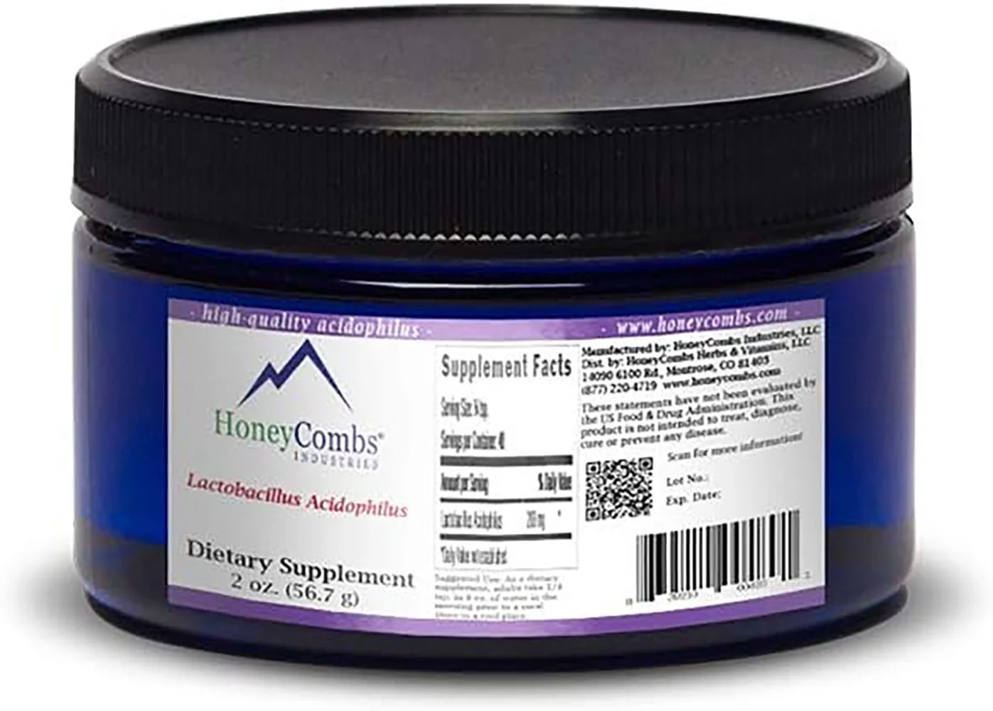 Lactobacillus Acidophilus Probiotic Powder – Women’s & Men’s Natural Probiotic Supplement – Pure Lactobacillus Acidophilus Supplement with 12 Billion Live, Gut-Friendly Bacteria, 2 Oz.