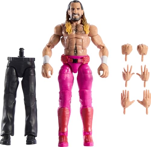 Mattel WWE Elite Collection Action Figure & Accessories, Premium Live Event Seth “Freakin” Rollins Set, Wrestlemania with Howard Finkel Build-A-Figure Parts