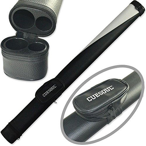 CUESOUL Soocoo Series 2x4/2x2 Hard Pool Cue Case -Holds 2 Cue Butt and 4 Cue Shafts,Four Color Available