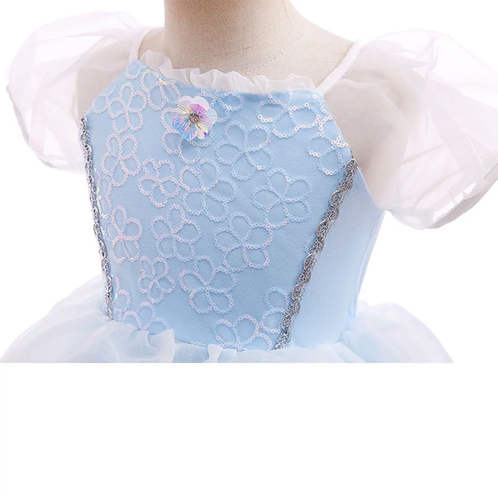 Girls Cinderella Costumes Halloween Princess Dress Up Fancy Birthday Party Ball Gown