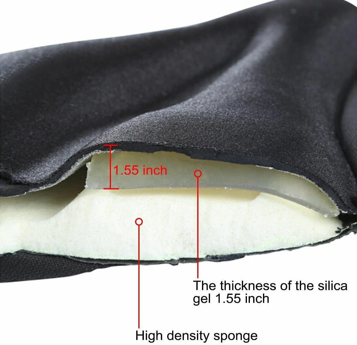 Bike Bicycle Gel Cushion Extra Comfort Seat Cover, Exercise Bike Seat Cushion, Bike Seat Cover, Cycling Seat Cushion Cover for Spin Bike.