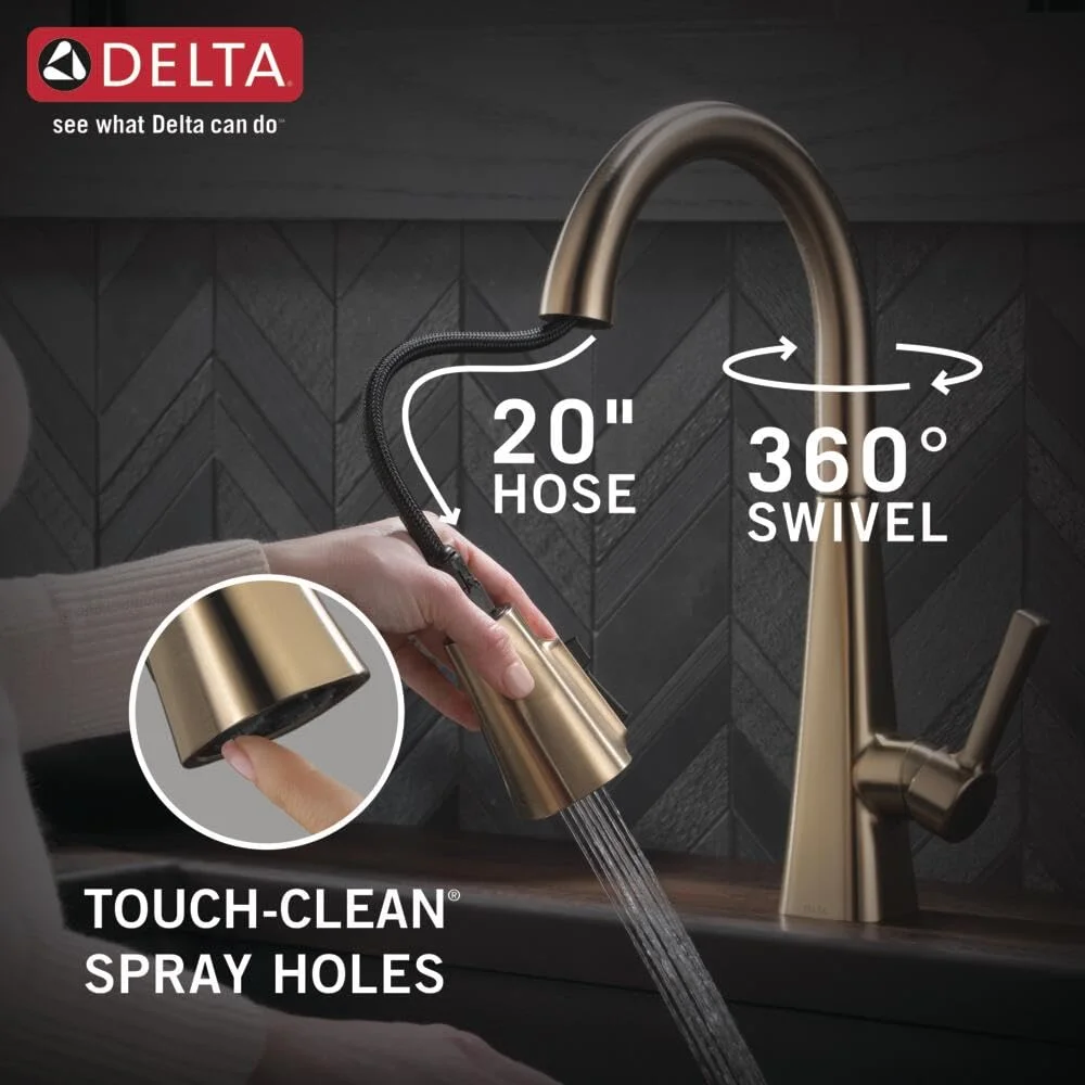 Delta 19802Z-Dst Lenta Single-Handle Pull-Down Kitchen Faucet - Bronze