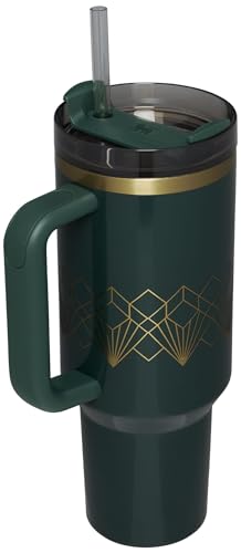 Stanley Quencher H2.O FlowStateTM 40 oz Stainless Steel Tumbler in Forrest Gloss Deco