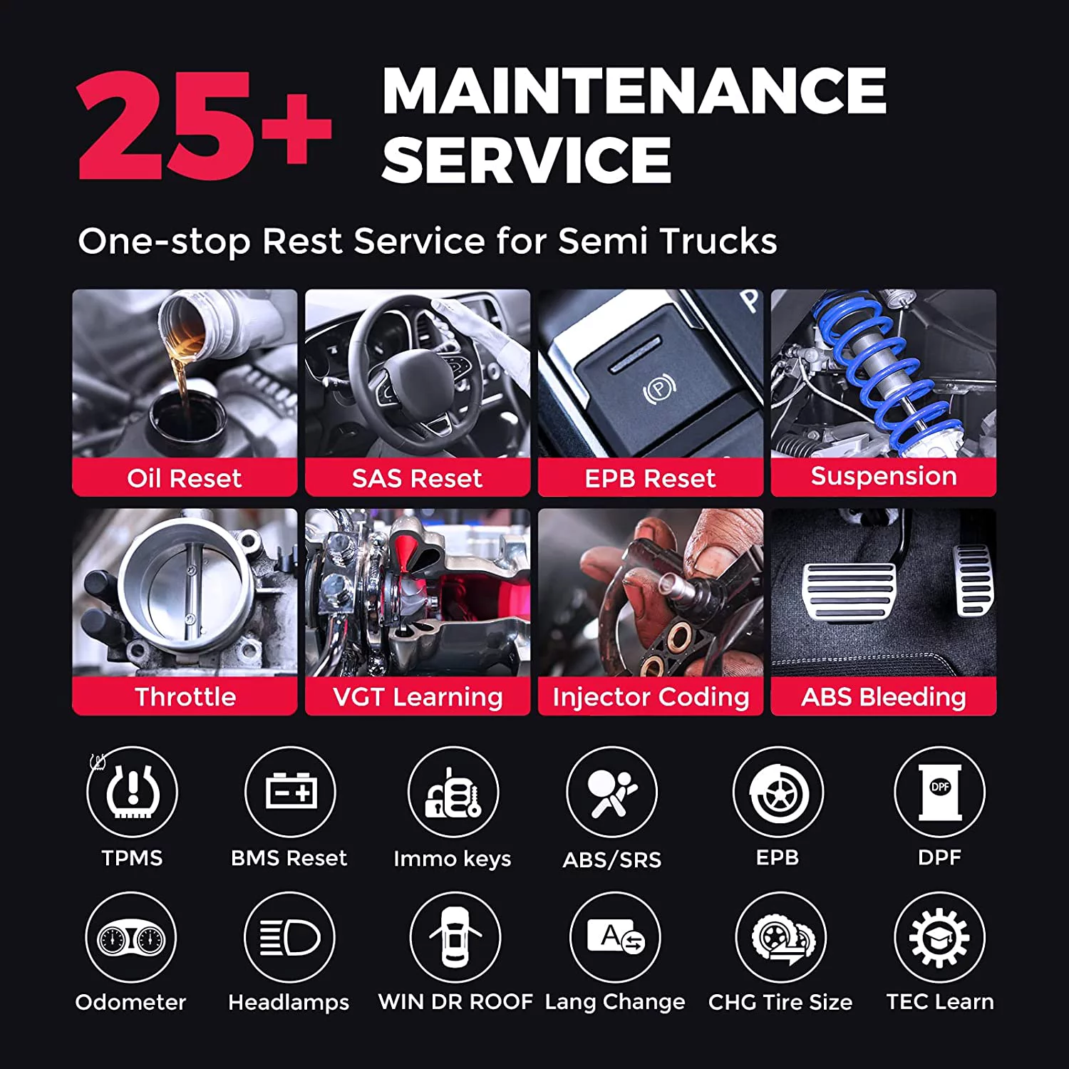 Autel Maxisys MS908CV Heavy Duty Car Diagnostic Scan Tool with J-2534 ECU Programming, Coding, Active Test 25 Services, 23 Adaption Functions