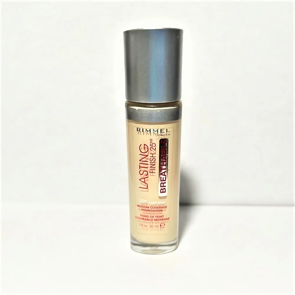 4 Pack Rimmel Lasting Finish 25hr Breathable Foundation 001 Light Ivory