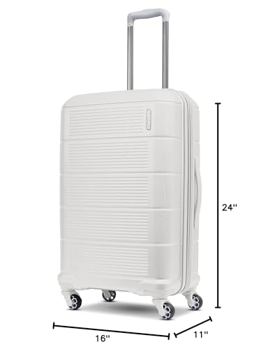 American Tourister Stratum 2.0 Expandable Hardside Luggage with Spinner Wheels, Purple Haze, Carry-on