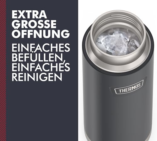 Thermos ICON Insulated Drinking Bottle with Straw, 0.71 L, Sandstone Matt, Beige, 12 Hours Cold, Stainless Steel, Thermos Flask, Dishwasher Safe, BPA-Free