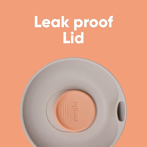 Owala SmoothSip Slider Insulated Stainless Steel Coffee Tumbler, Reusable Iced Coffee Cup, Hot Coffee Travel Mug, BPA Free 20 oz, Pink (Pucker Up)