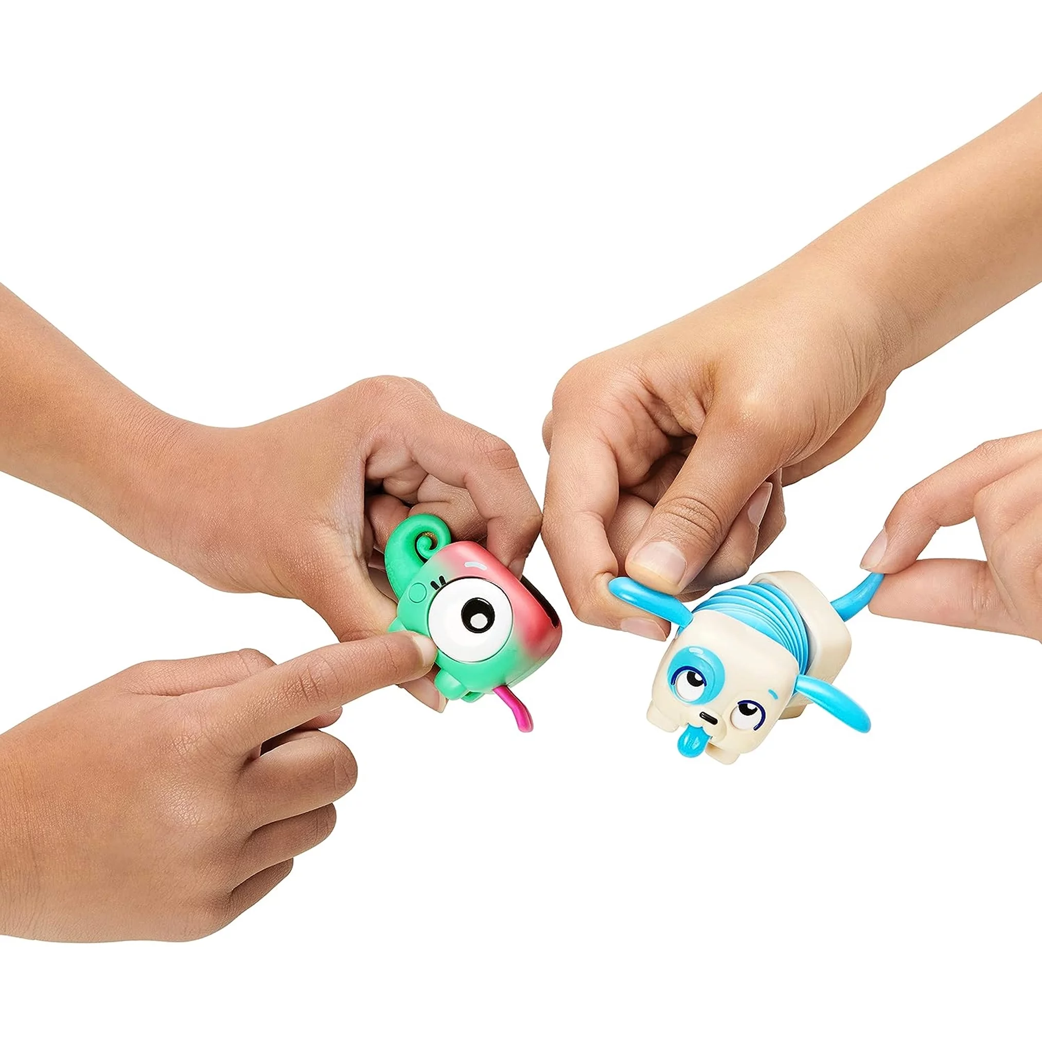 Little Live Pets, Squirkies 3 Pack (Pop Tube Pup, Metallic Cheeky Monkey, Curly Chameleon) Interactive Fidget Toys, 30+ to collect, Ages 5+