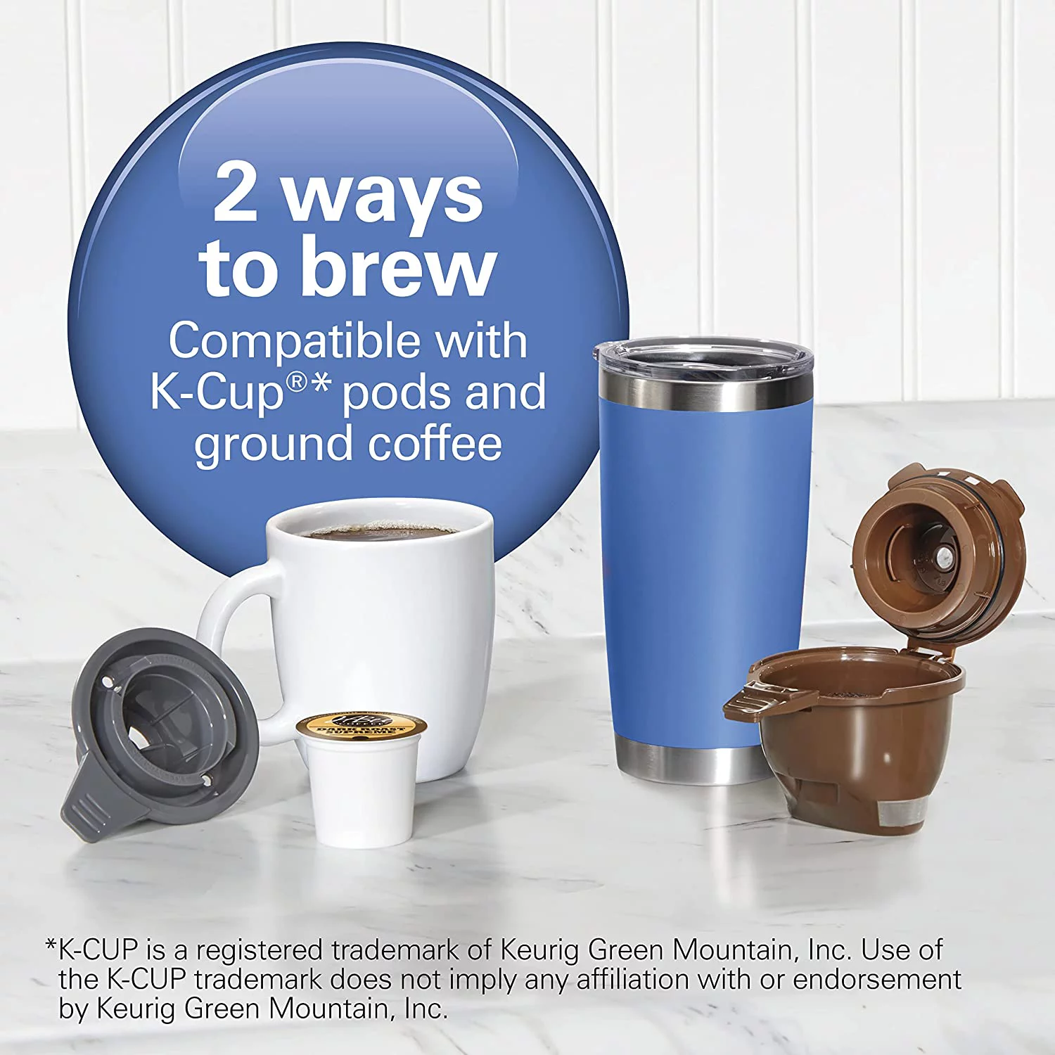 Hamilton Beach FlexBrew Single-Serve Coffee Maker, Removable 50 oz. Water Reservoir, 49901