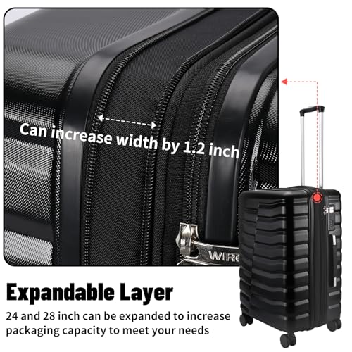 Lightweight Luggage with Spinner Wheels & YKK Zipper, 3-Piece Travel Suitcase ABS+PC Hardshell Luggage Set with TSA Lock, Light Avocado Green (20+24+28 inch)