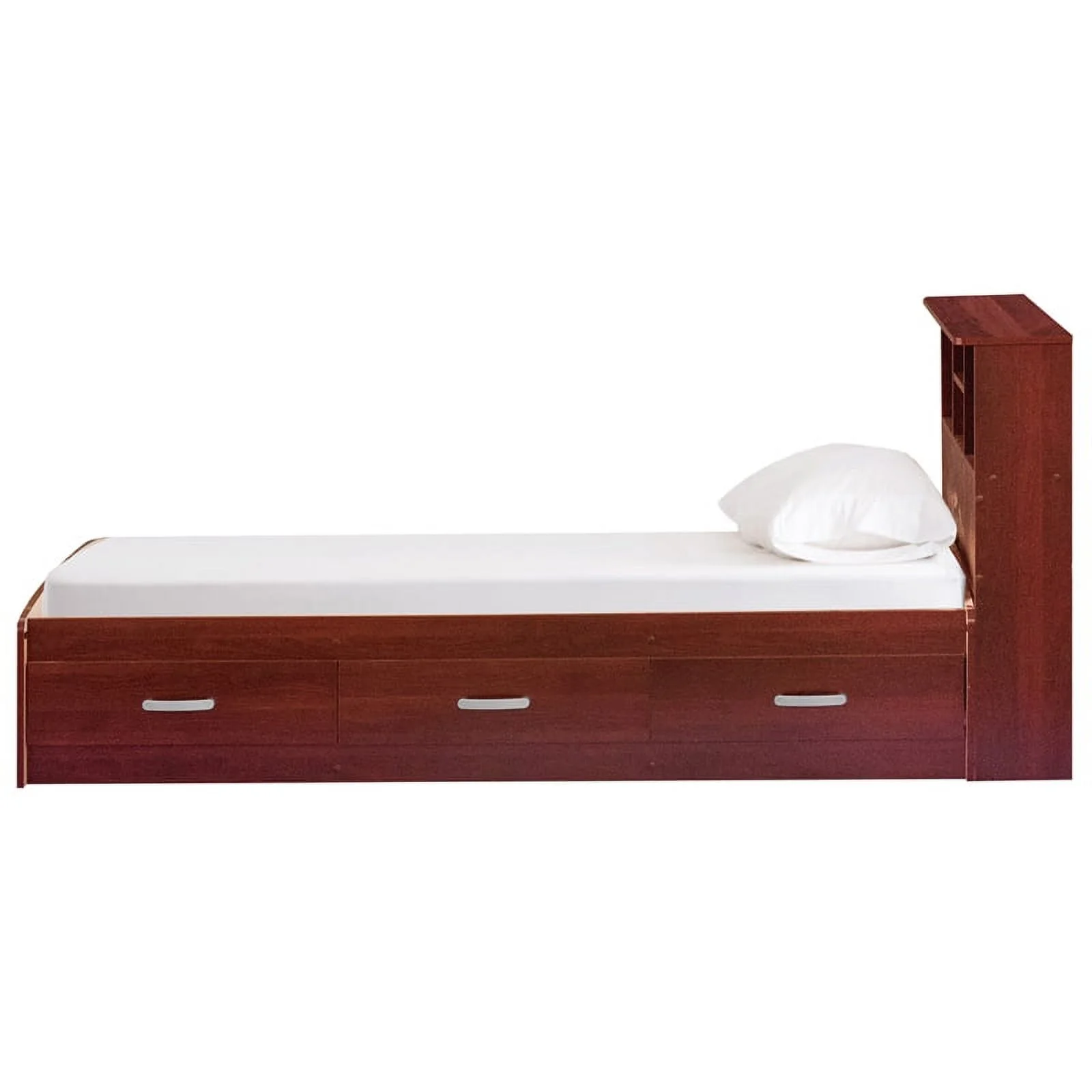 Home Square 3-Piece Set with Twin Bed Dresser with Lock and Nightstand in Black