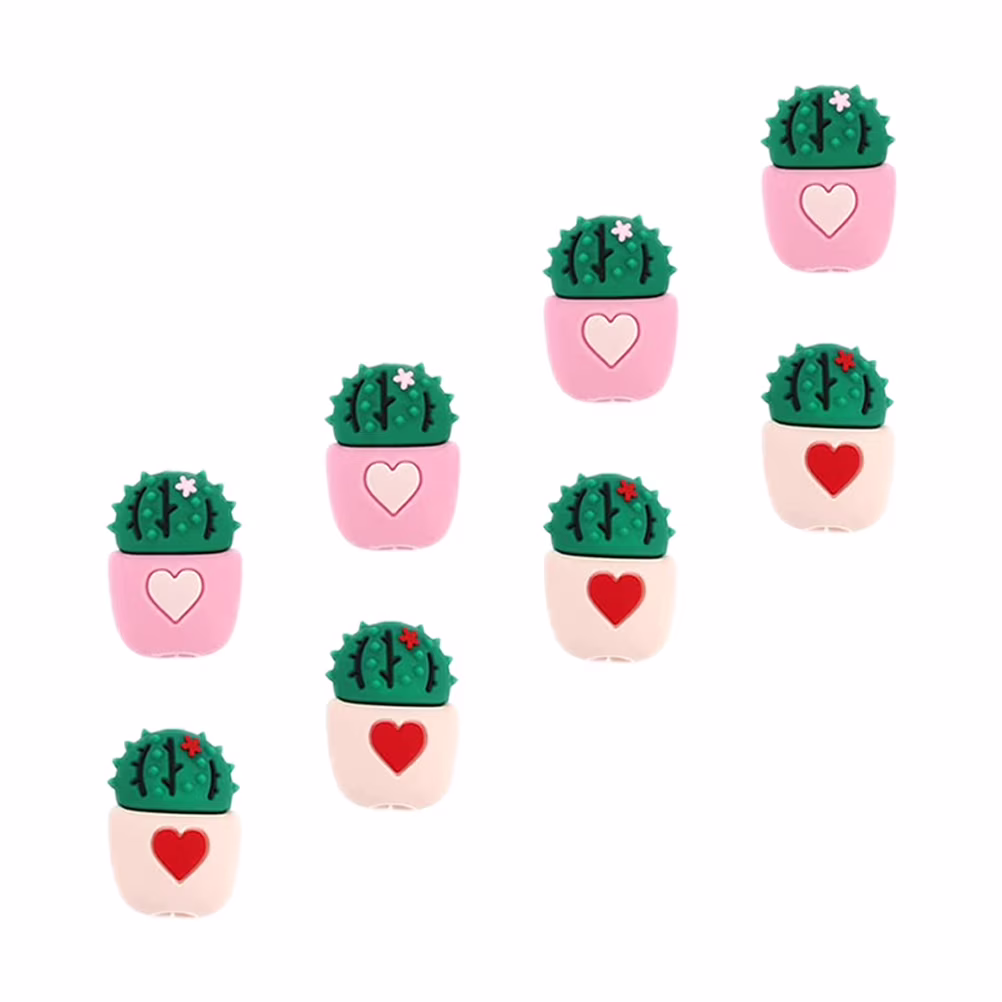 Set of 3 Phone Charging Cord Protector Cactus Cover Cable Organizer 3.5X2CM