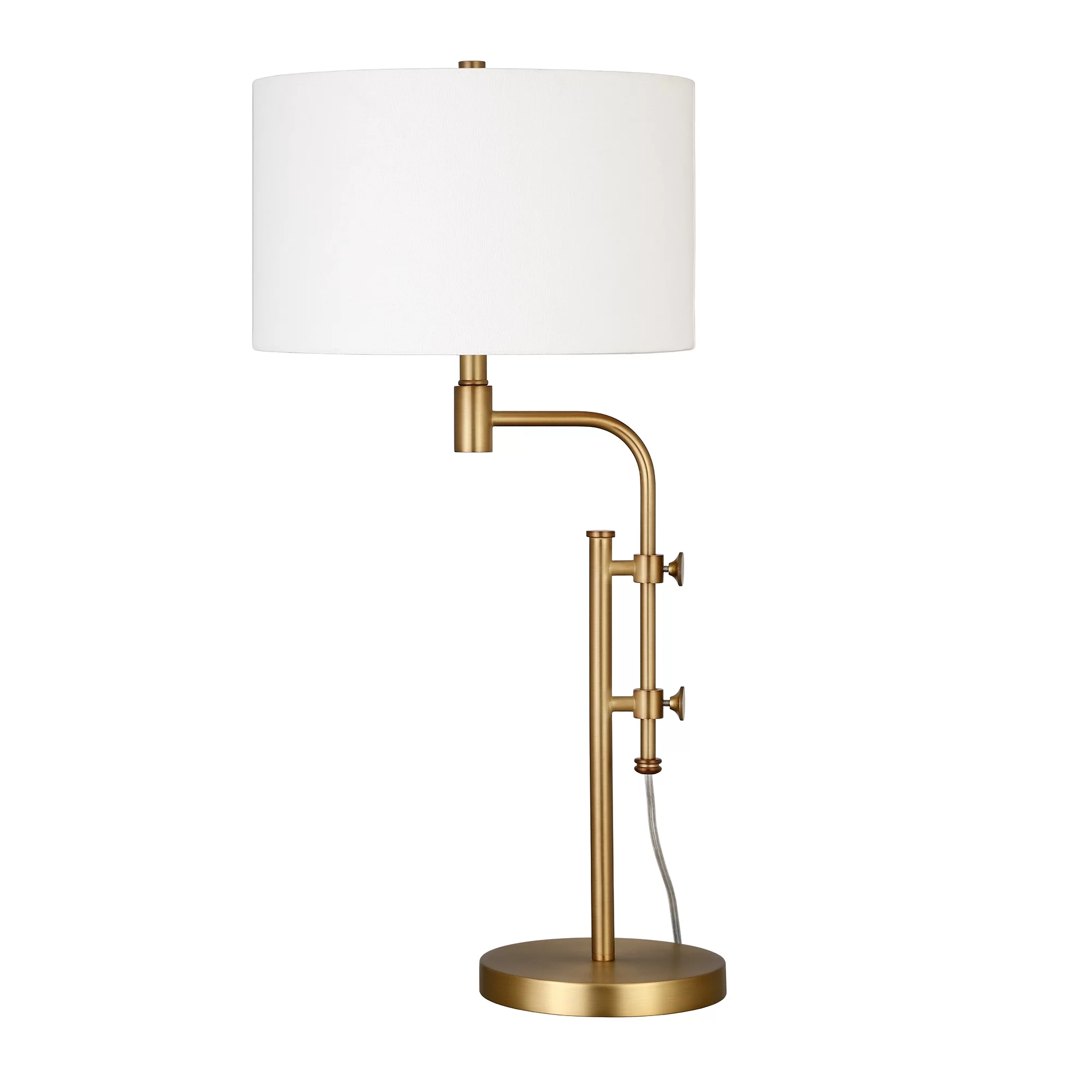 Evelyn&Zoe Industrial Metal Height Adjustable Table Lamp