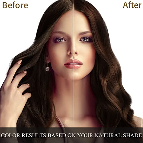 Ivnil Meidu Dark Brown Hair Dye Shampoo 3 in 1 for Grey Hair Shampoo Para Canas Mujer Hair Color Shampoo for Women & Men - Herbal Ingredients Natural Plant Hair Dye in Minutes 500ML