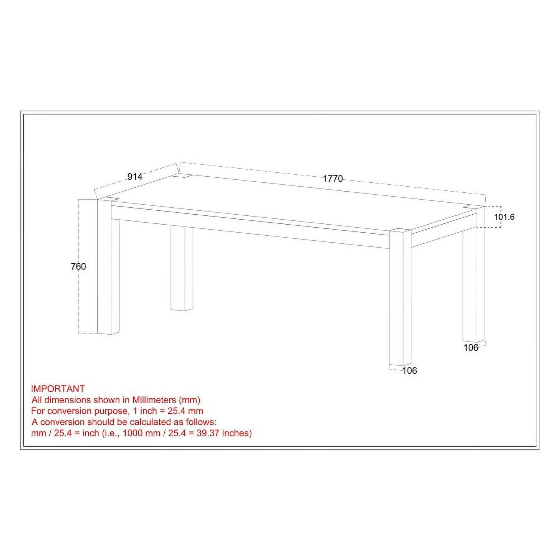 WHI 201-381DSH 69.75 x 36 x 30 in. Krish Rectangular Dining Table in Dark Sheesham