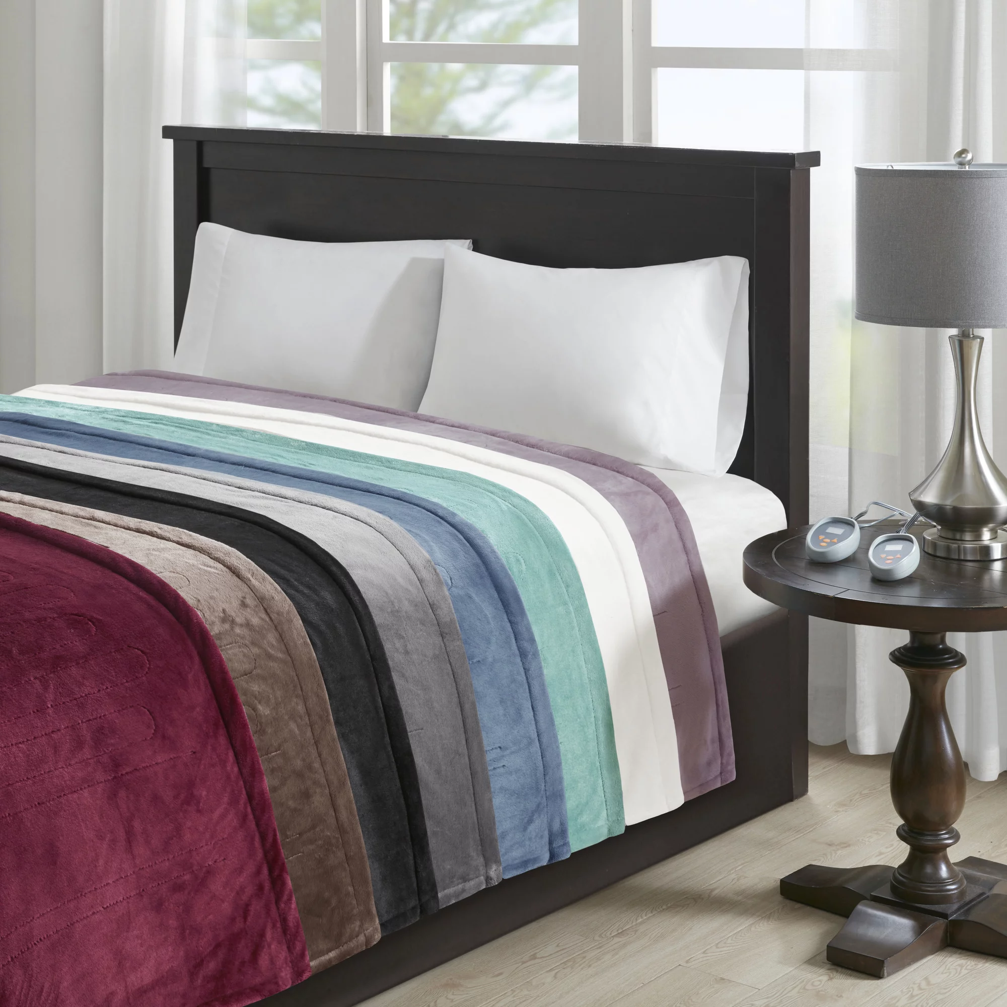 Beautyrest Elect Electric Blanket with Two 20 Heat Level Setting Controllers, King, Mink