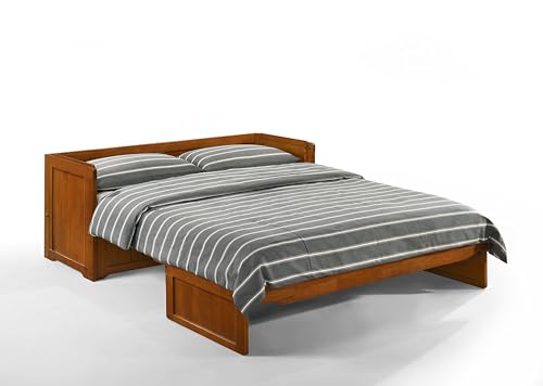 NIGHT & DAY Furniture Murphy Cube Cabinet Bed (White, Queen)