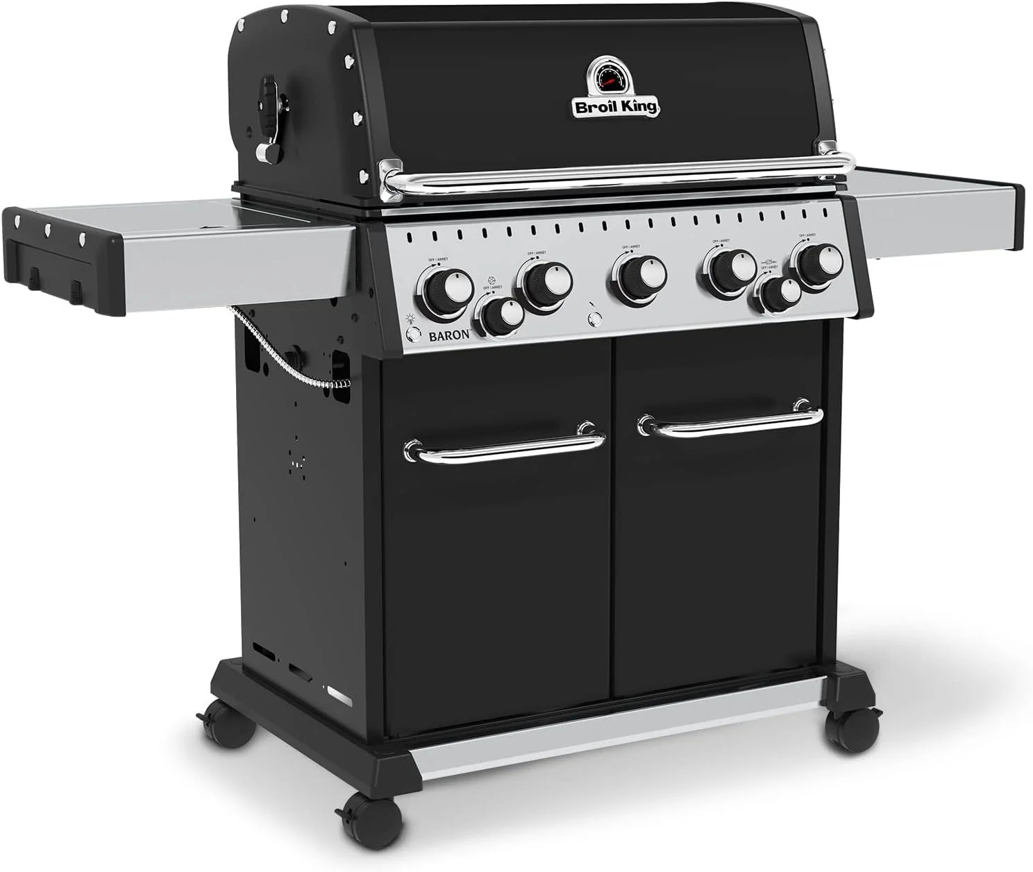 Broil King, Baron 590 Pro, 876244, Liquid Propane LP, Silver, Black
