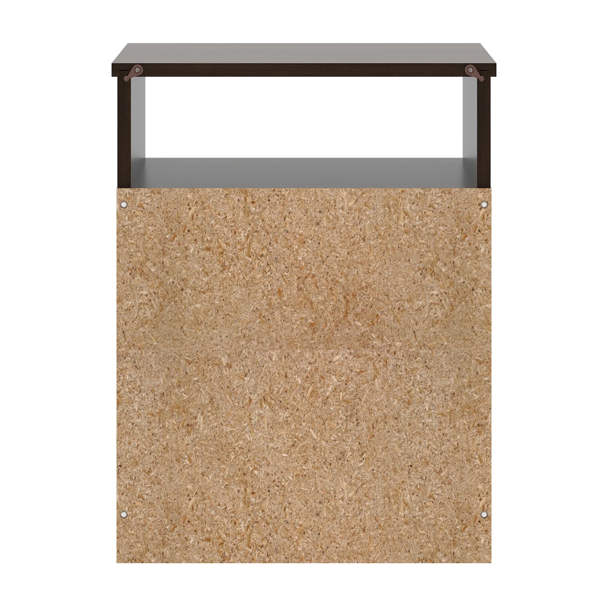 Mainstays Ardent Open Shelf Nightstand, Dark Walnut