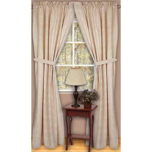 Raghu Candlewicking Drapery Panels 84 in Cream