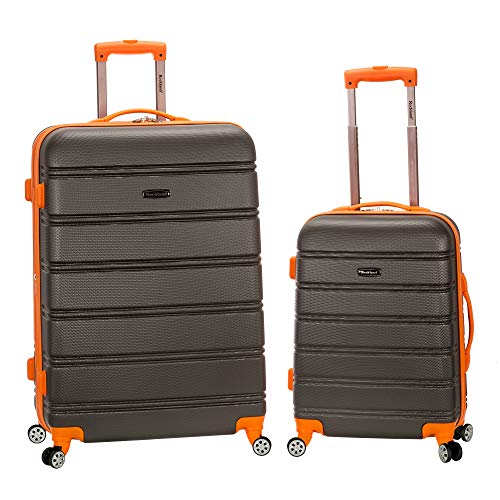 Rockland Melbourne Hardside Expandable Luggage with Spinner Wheels, 2TONEBLUE, 2 Piece (20/28)