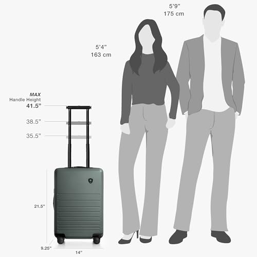 Traveler's Choice Markham Hardside Expandable Luggage with Double Spinner Wheels, Carry-On 21-Inch Suitcase, Green