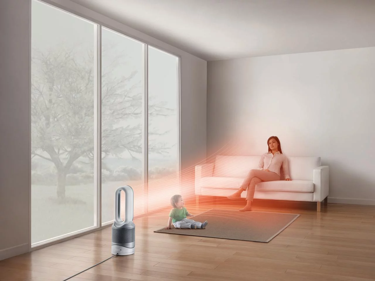 Dyson HP01 Pure Hot + Cool Air Purifier, Heater & Fan | White/Silver | Refurbished