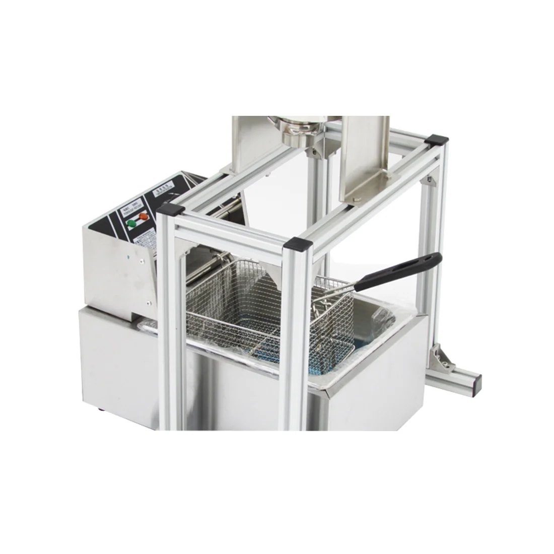 INTBUYING 5L Electric Churro Making Machine Churro Twisted Stick Maker with 6L Electric Deep Fryer