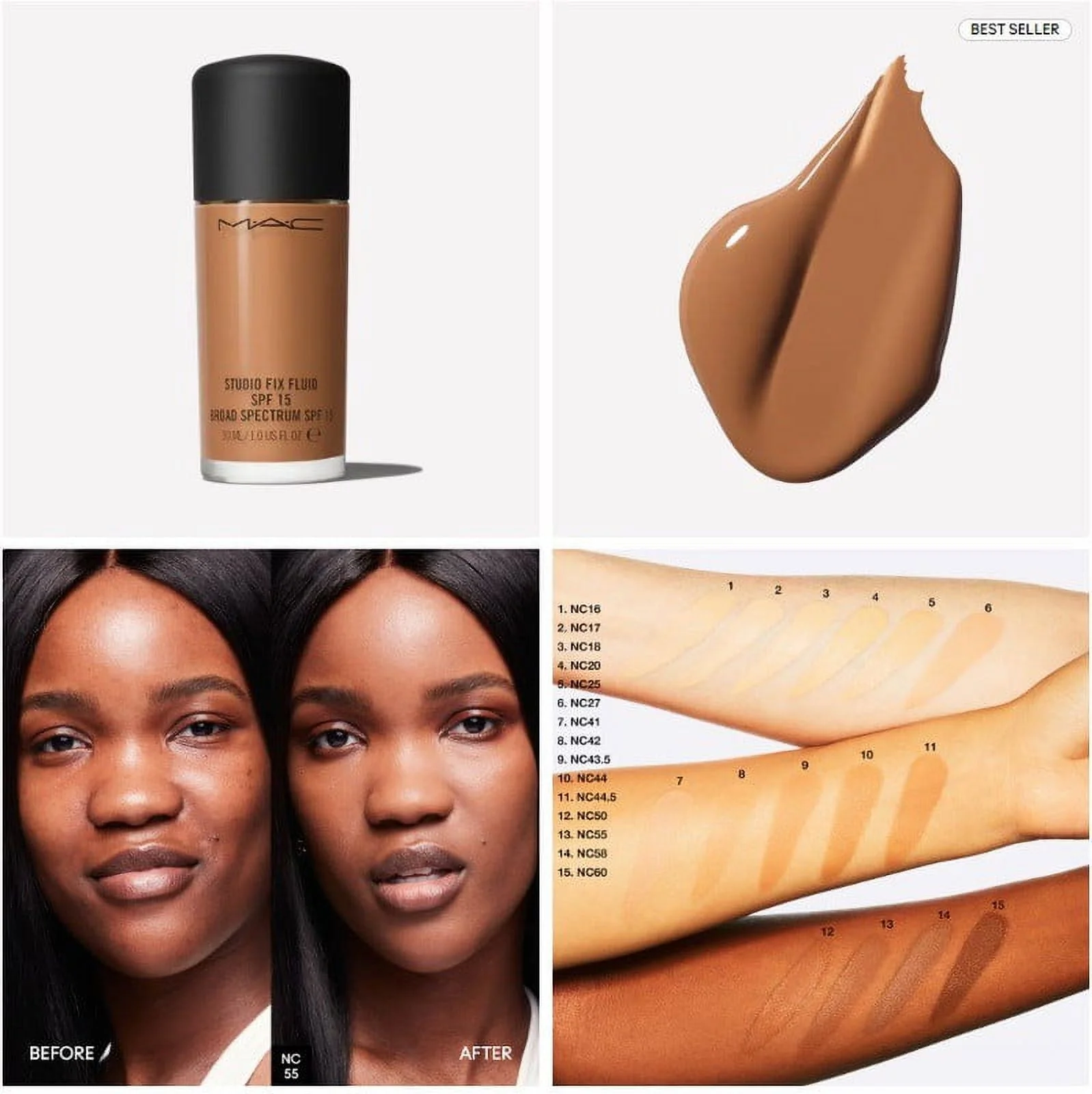 MAC Studio Fix Fluid Spf 15 Foundation Nc55 - 1 oz