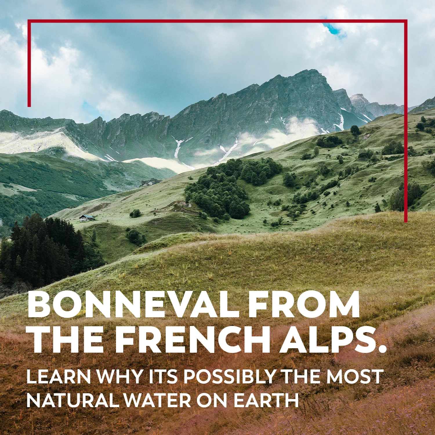 BONNEVAL Sparkling Water Bottle - Natural Mineral Water from the French Alps, Recycled and Recyclable - Sparkling Water 24 Pack x 16.9FL OZ