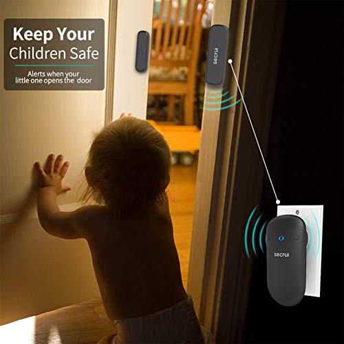 Door Chime, Door Sensor Chime for Door Opens – Door Ringer with 500ft Operating Range 52 Chime Adjustable Volume Mute Mode LED Indicators –Entry Alert Chime for Business/Home
