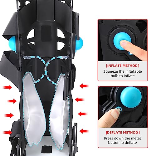 Tall Walker Fracture Boot Inflatable Walking Boot Air Cam Walker Brace Orthopaedic Boot for Sprained Ankle, Foot Pain Recovery, Calf Fracture, Broken Foot, Achilles Tendonitis (L)