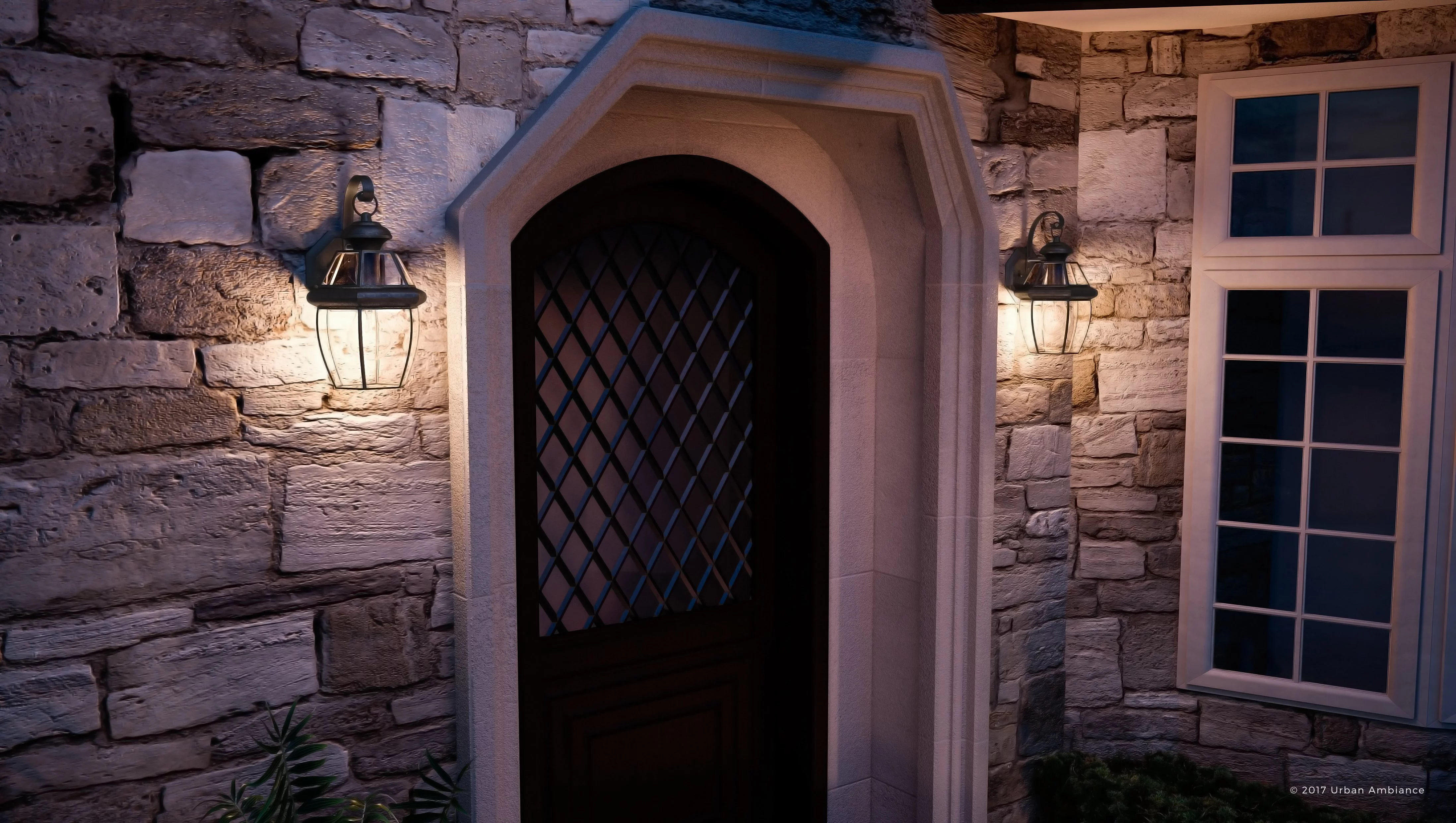 Urban Ambiance Luxury Colonial Outdoor Wall Light, Medium Size: 14