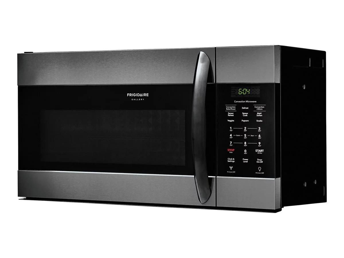 Frigidaire Gallery Series FGMV155CTD - Microwave oven with convection - over-range - 1.5 cu. ft - 900 W - black stainless steel with built-in exhaust system