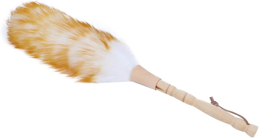 Soft Duster NonStatic, Duster Brush Duster Soft Wool Duster Dust Cleaner with Wooden Handle Household Furniture Tool